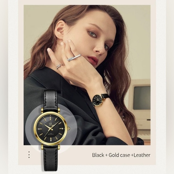 Time and Tru Accessories - Time and Tru Women’s Black Faux Leather Watch
